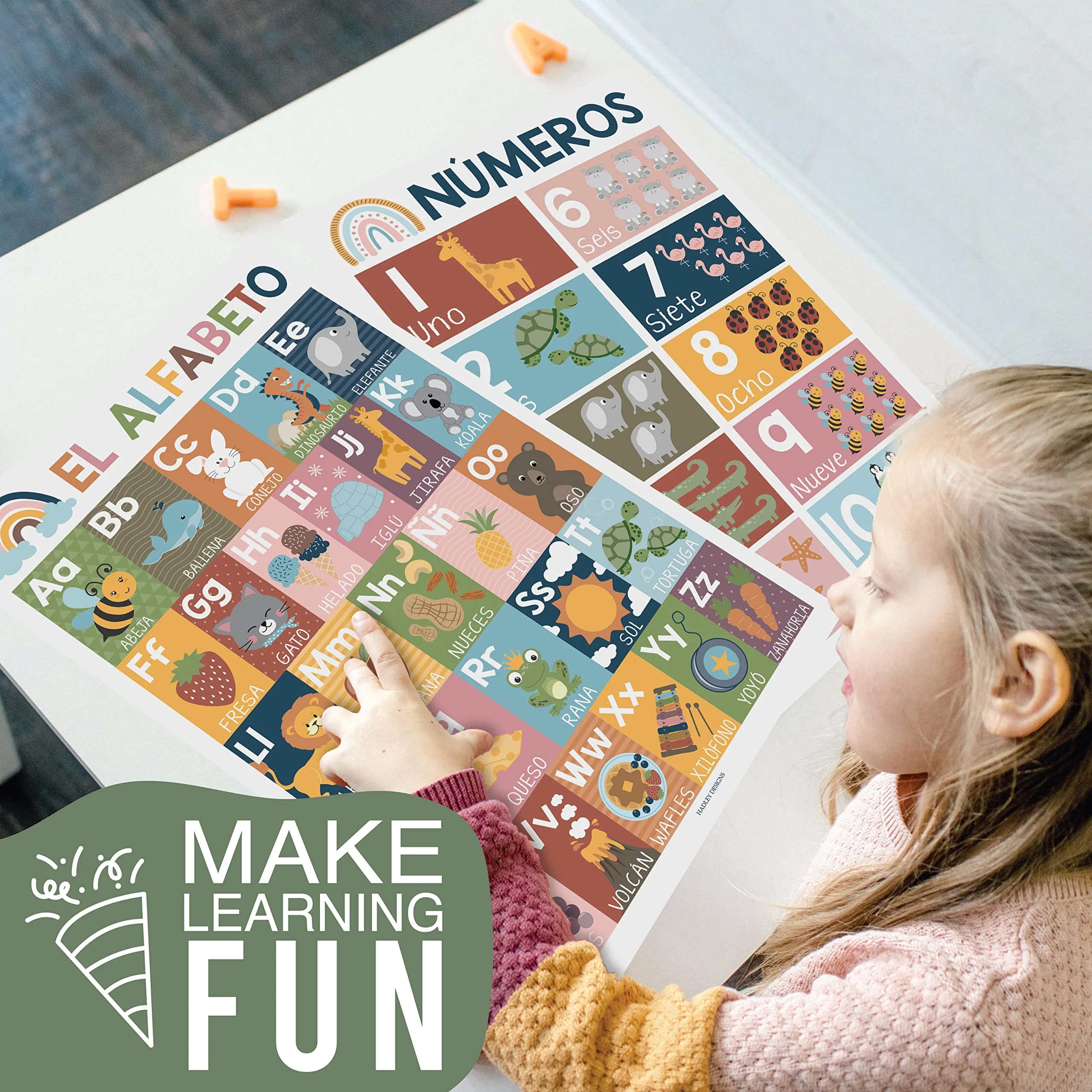 Boho Rainbow Spanish Educational Posters - Image 2