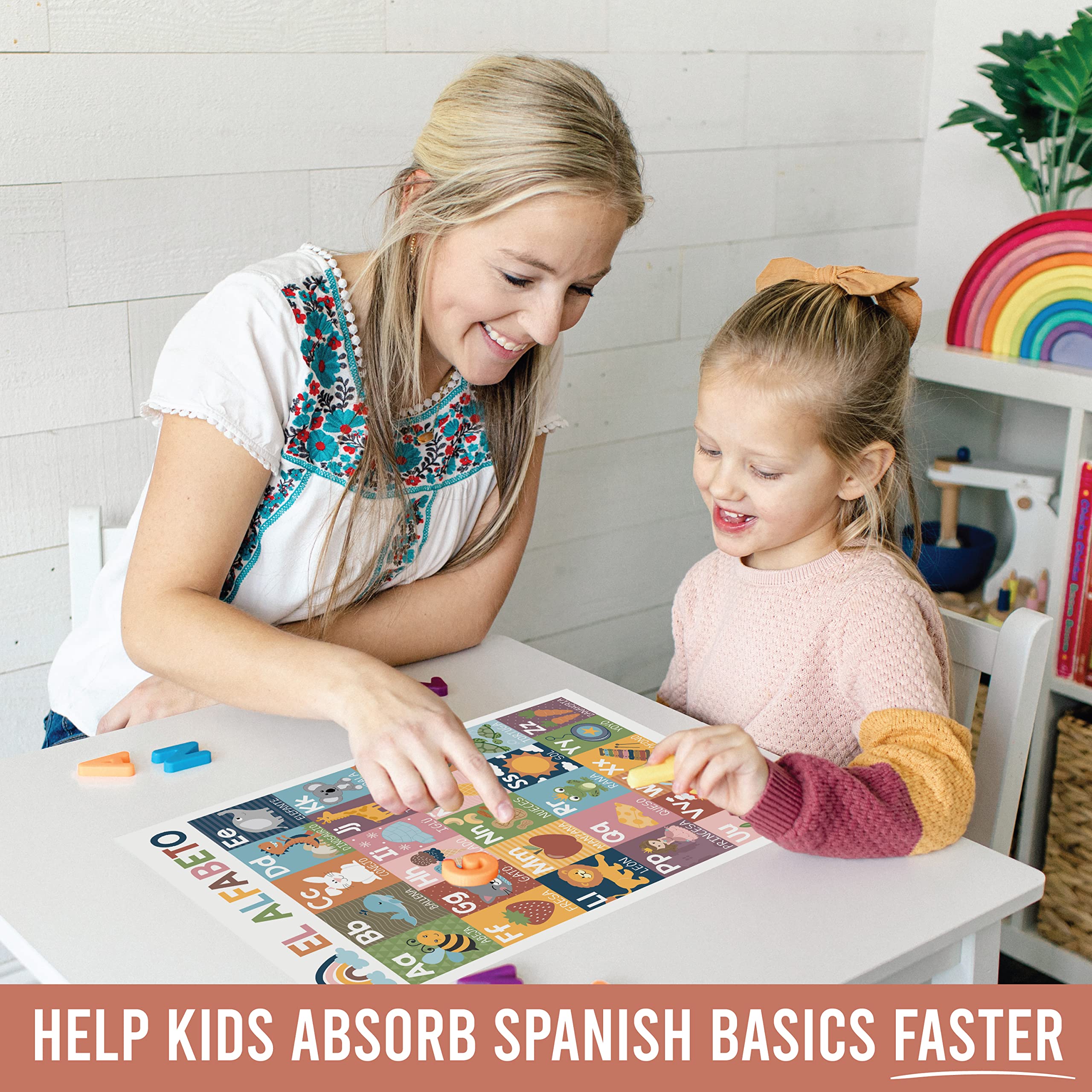 Boho Rainbow Spanish Educational Posters - Image 7