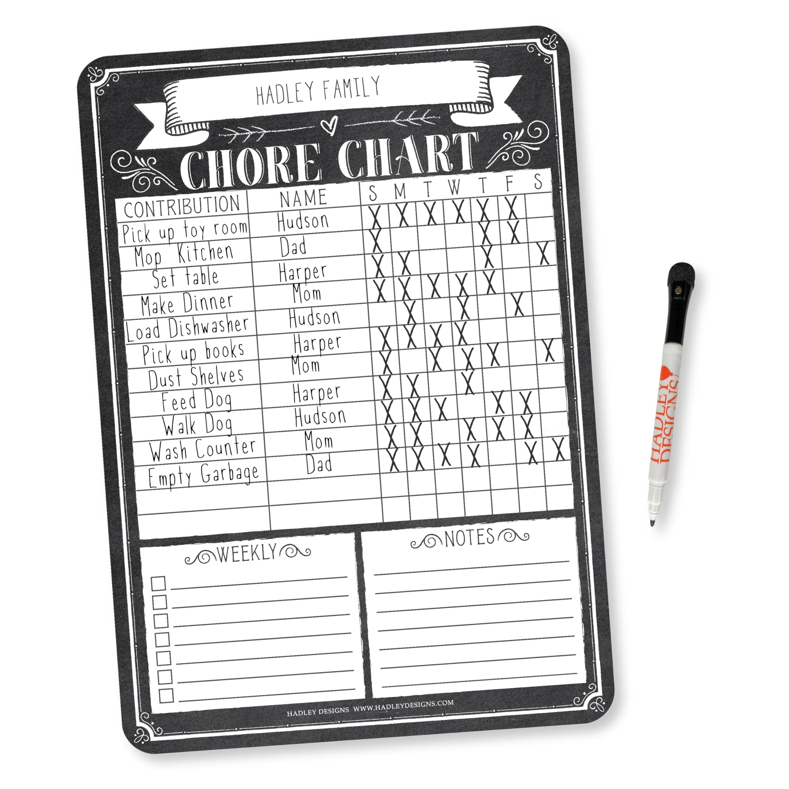 Magnetic Family Chore Chart + Bonus Gifts