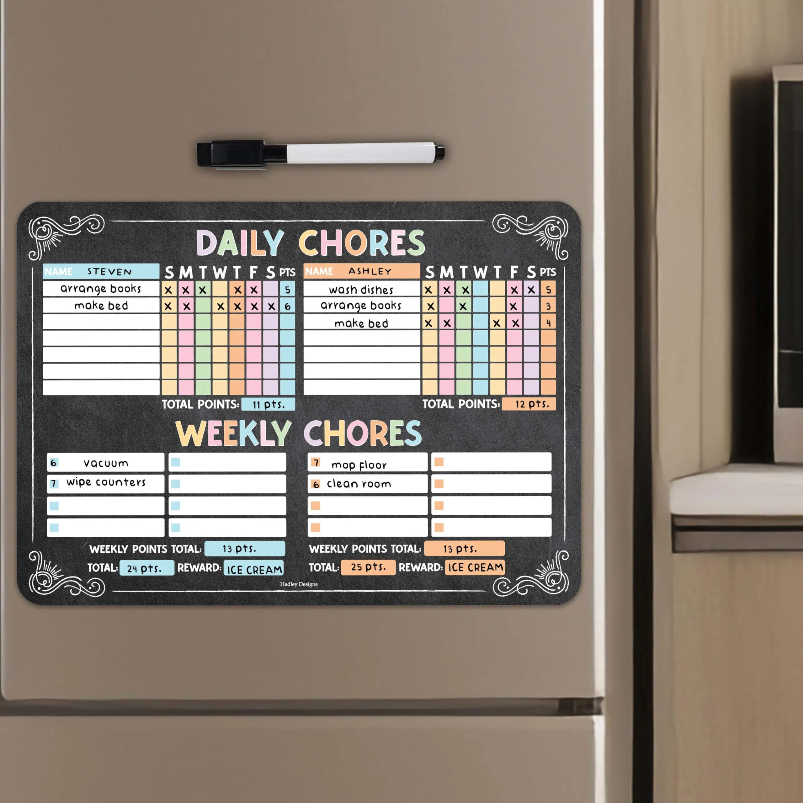Magnetic Dry Erase Chore Chart