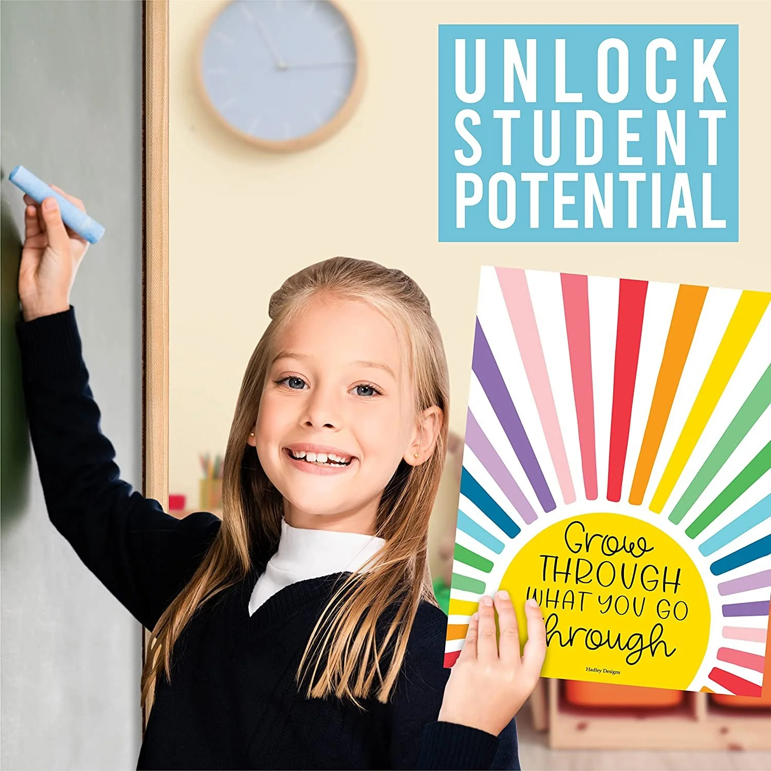 Motivational Classroom Posters, Colorful Pack of 9 - Image 2